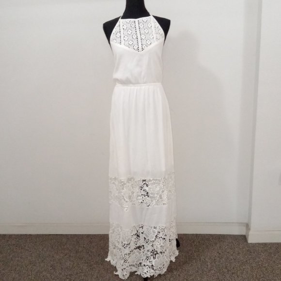 Lulus Dashing Dame White floral islet dress. - Picture 6 of 11